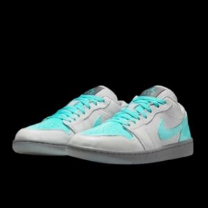 Nike Air Jordan 1 Low SE Polaroid Mens/Womens Smoke Grey Aurora Green Teal